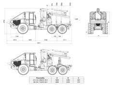 EQUUS 240 6WDC con disegno tecnico, dimensioni e caratteristiche principali 